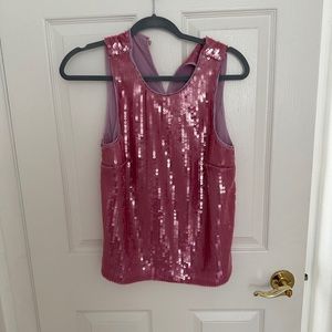 JCREW Pink Sequin Top
